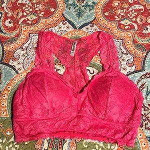 Large Zenana padded lace bra